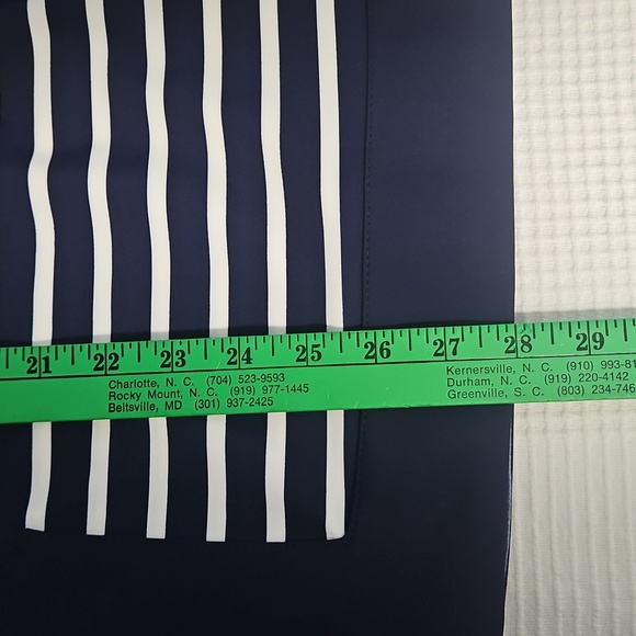 Jude Connally 3/4 Sleeve Timeless Tunic: Navy And White Stripe: Size- XS - Picture 16 of 16